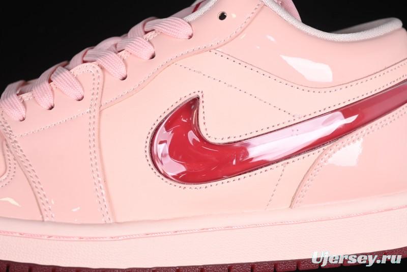 Nike Air Jordan 1 Low AJ1 Valentine's Day Jelly Pink Low-Top Lifestyle Basketball Shoes - HF3174-600