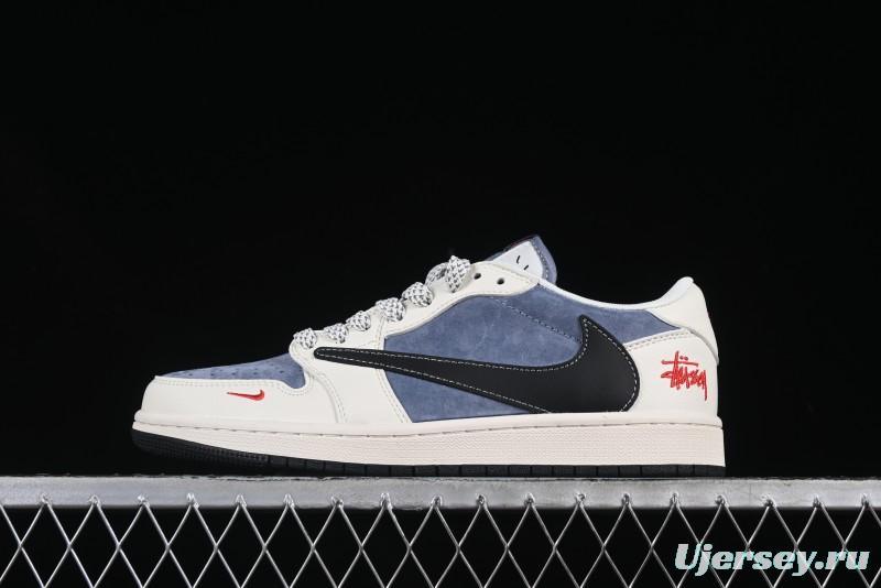 Nike Travis Scott x Fragment Design x Air Jordan 1 Low OG SP Sneakers - XZ6188-578
