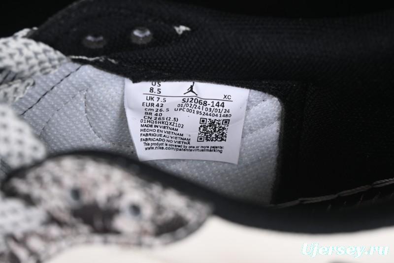 Nike Travis Scott x Fragment Design x Air Jordan 1 Low OG SP AJ1 Snake Year Limited Python Texture Low-top Casual Sneakers - SJ2068-144