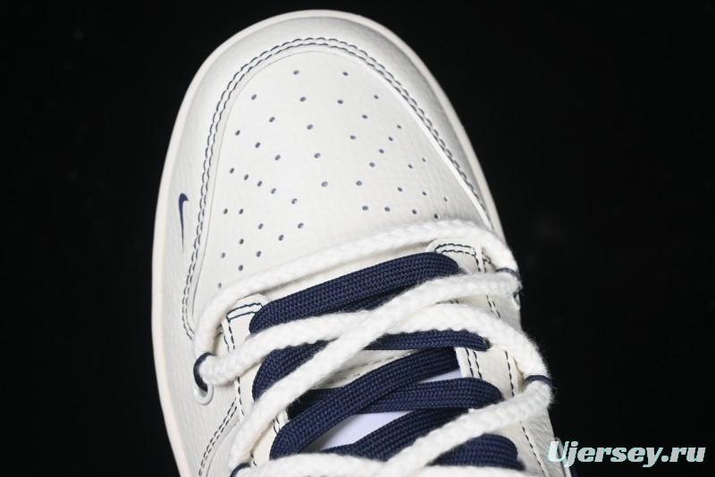 Nike SB Dunk Low Supreme Collaboration - Light Blue Mini Swoosh Anniversary Customized Low-Top Casual Skate Shoes - XX2025-568