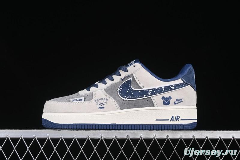 Nike Air Force 1 '07 Low Collaboration with Violent Bear - Snow Grey Pigskin Edition - KK1988-053