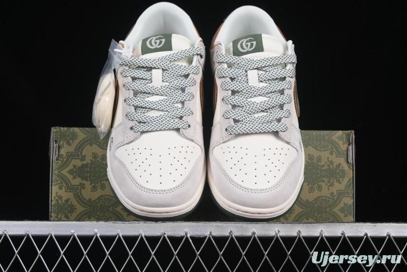 Nike SB Dunk Low Gucci Collaboration Anniversary High-End Custom Low-Top Casual Sneakers - DM6868-026