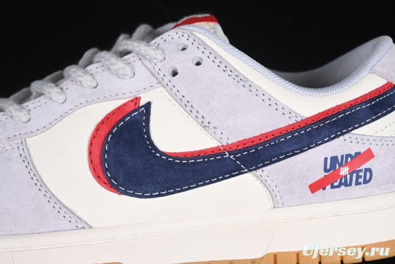 Nike SB Dunk Low UN Collaboration Anniversary Edition Custom Lifestyle Sneakers with Black Swoosh and Gum Sole - DM6868-032