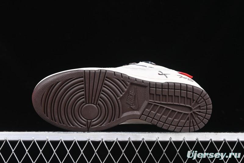 Nike SB Dunk Low Supreme Year of the Snake Limited Edition Grey Python Print Anniversary Custom Low-Top Casual Sneakers - XS1086-018