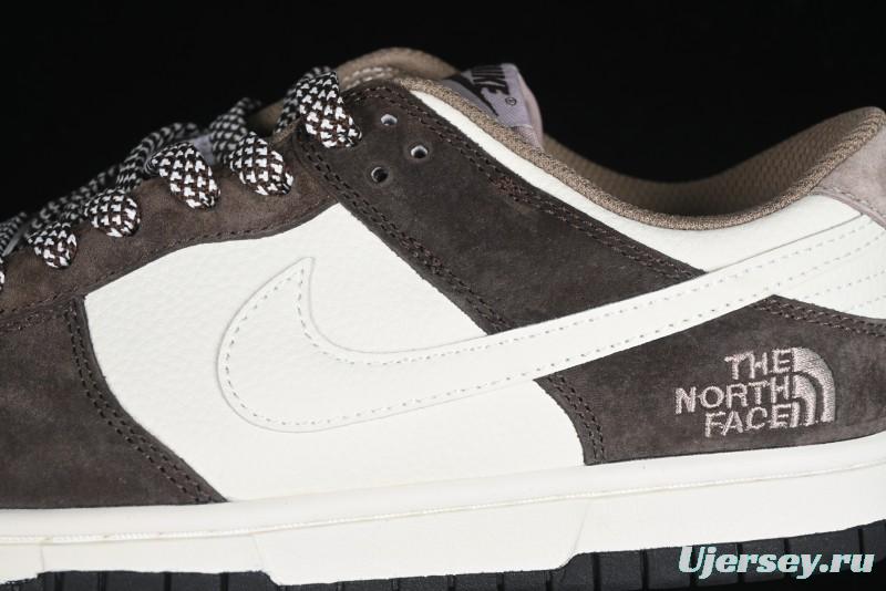 Nike SB Dunk Low The North Face Collaboration Black Brown Anniversary High-End Custom Low-Top Casual Skate Shoes - DJ2024-058
