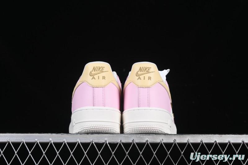 Nike Air Force 1 '07 Low White Pink Swoosh Casual Sneakers - IB2574-600