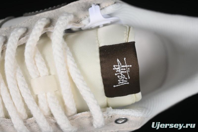 Nike Air Force 1 '07 Low Stussy Collaboration Dual-Tone Beige Brown Low-Top Casual Sneakers - SJ6698-025