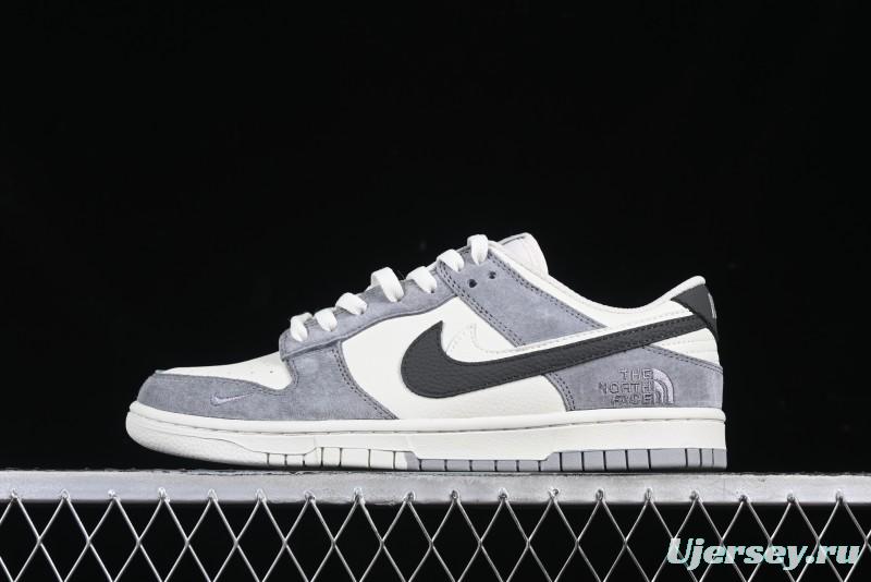 Nike SB Dunk Low The North Face Collaboration Beige Grey Double Swoosh Anniversary Custom Low-Top Casual Skate Shoes - DJ2024-067