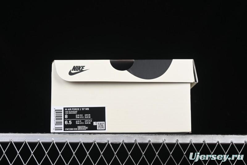 Nike Air Force 1 '07 Low Casual Sneakers with Black & Pink Double Swoosh - CW2288-028