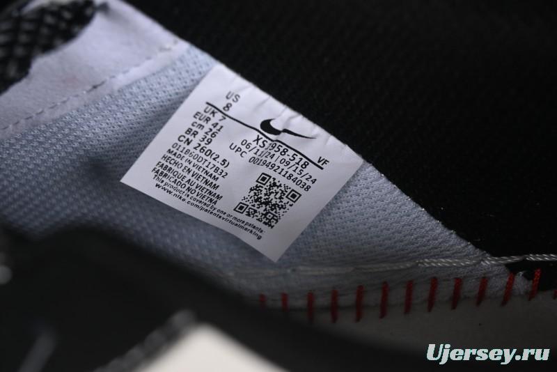 Nike Air Force 1 '07 Low Stussy Collaboration Black Stitch Red Swoosh Casual Sneakers - XS1958-518