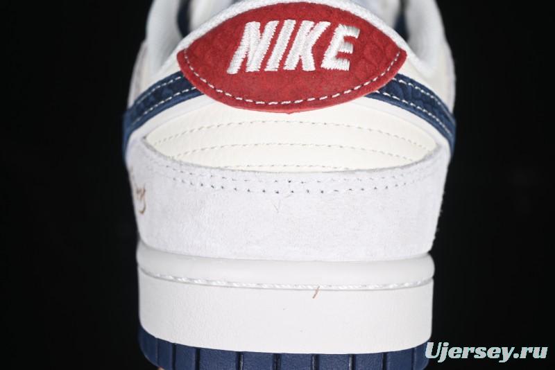 Nike SB Dunk Low Year of the Snake Limited Edition Blue Snake Swoosh Anniversary Custom Low-Top Casual Sneakers - XX3168-112