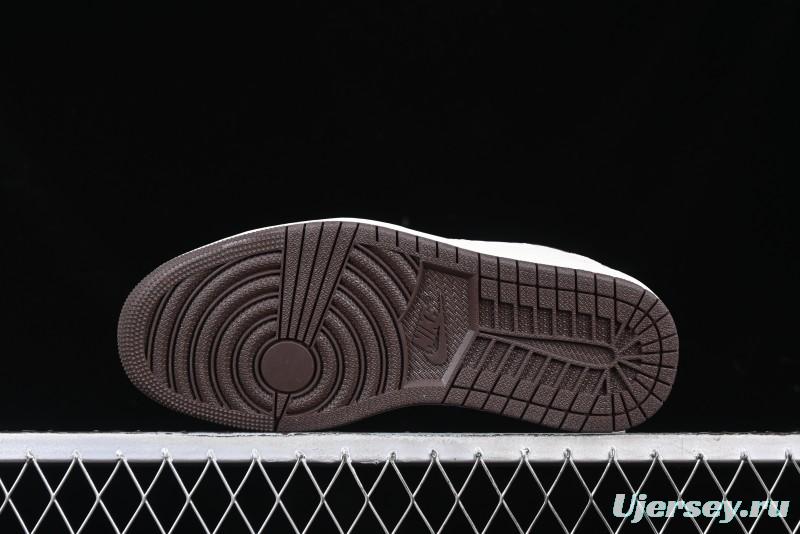 Nike Travis Scott x Fragment Design x Air Jordan 1 Low OG SP AJ1 Bape Collaboration Sneakers - AG3702-807