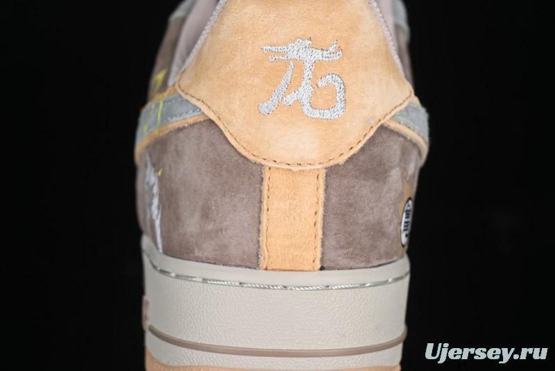 Nike Air Force 1'07 Low "Kakarot" Dragon Ball Z Custom Casual Sneakers for Autumn Winter - CD1212-666