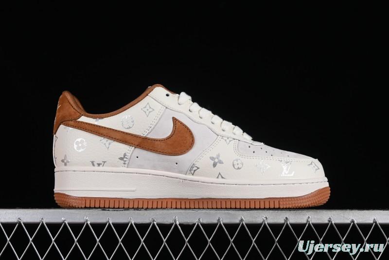 Nike Air Force 1 '07 Low LV Collaboration - Beige Brown Pigskin Casual Shoes CV1724-112