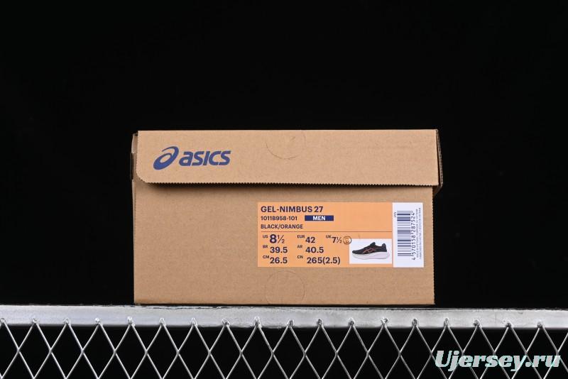 Asics Gel-Nimbus 27 Retro Breathable Casual Shoes Cushioned Men's Durable Running Shoes - 1011B958-101