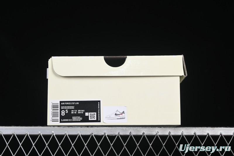 Nike Air Force 1 '07 Low Champion Collaboration Dual-Tone Grey Swoosh Triple Mini Swoosh Low-Top Casual Sneakers - SJ6698-022