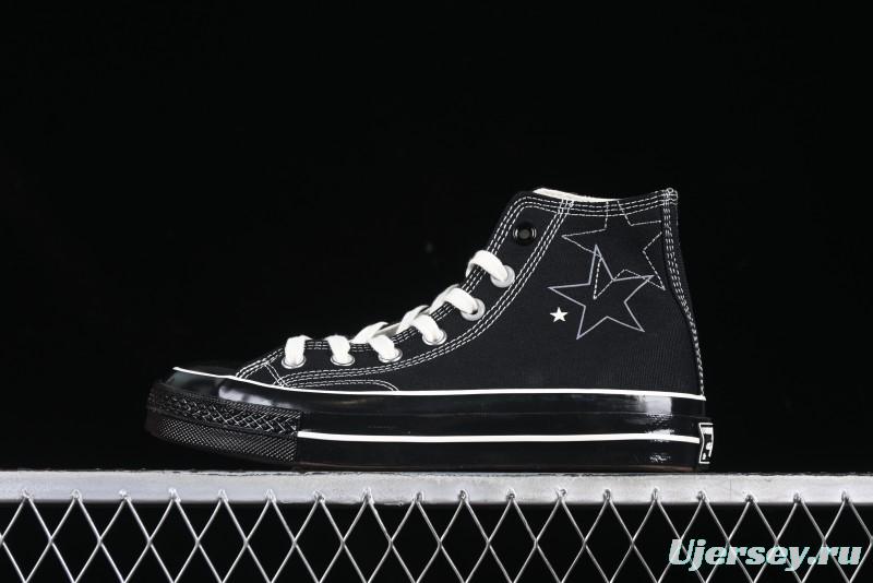 Converse Chuck 1970s High Top Canvas Sneakers with Star Stitch Design - A15743C