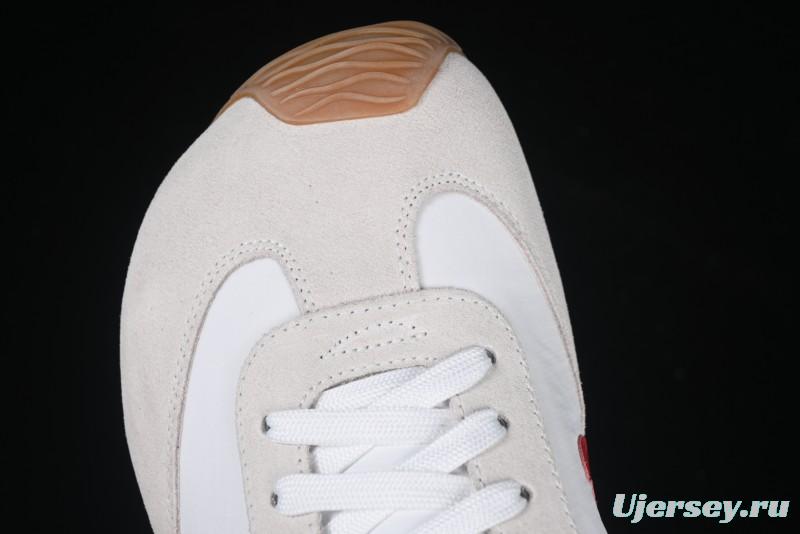 Loewe Ballet Runner 2.0 Sneakers Retro Style Low-Profile Casual Sports Shoes with Asymmetric Toe Design - White Blub