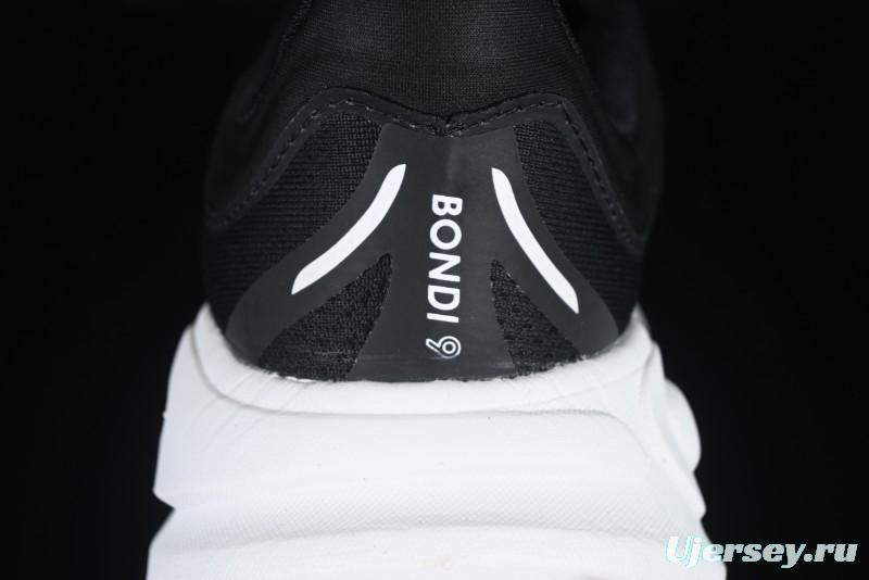 HOKA ONE ONE Bondi 9 Knit Lightweight Casual Running Shoes - 1162012 BWHT