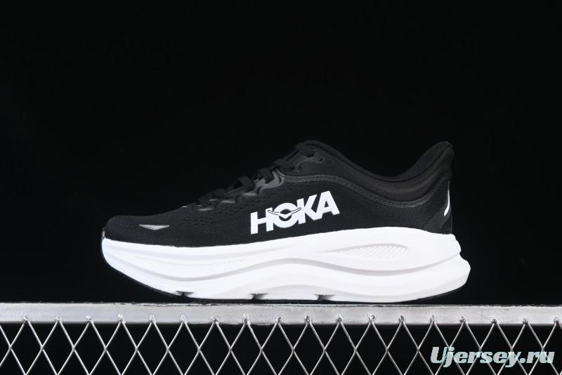 HOKA ONE ONE Bondi 9 Knit Lightweight Casual Running Shoes - 1162012 BWHT