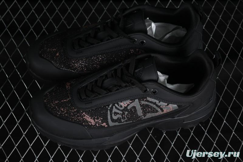 Stone Island Grime Panelled Low-Top Lifestyle Sneakers in Dark Brown - 79FWS0303