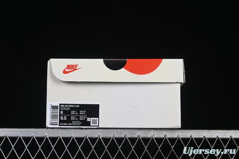 Nike Air Force 1 '07 Low UN Retro Gray Casual Sneakers with Full-Length Air Cushion - KK1988-064