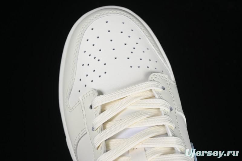 Nike Dunk Low "Pastel Panda" - Cream with Baby Blue & Pink Accents