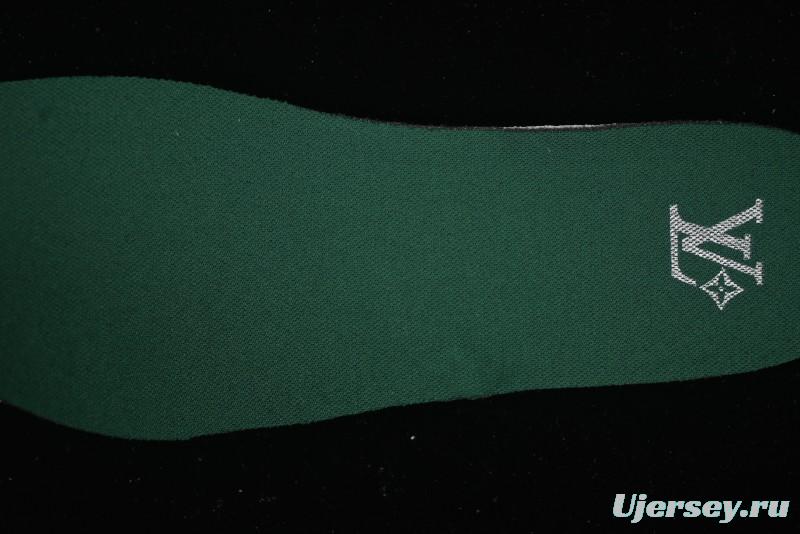 Louis Vuitton Footprint Soccer 2025 Spring Summer Collection Round Toe Lace-Up Low Top Lifestyle Casual Shoes - D.GREEN