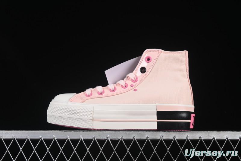 Converse Chuck 70 High Top Platform Sneakers in Pink Color Block Design - A14825C