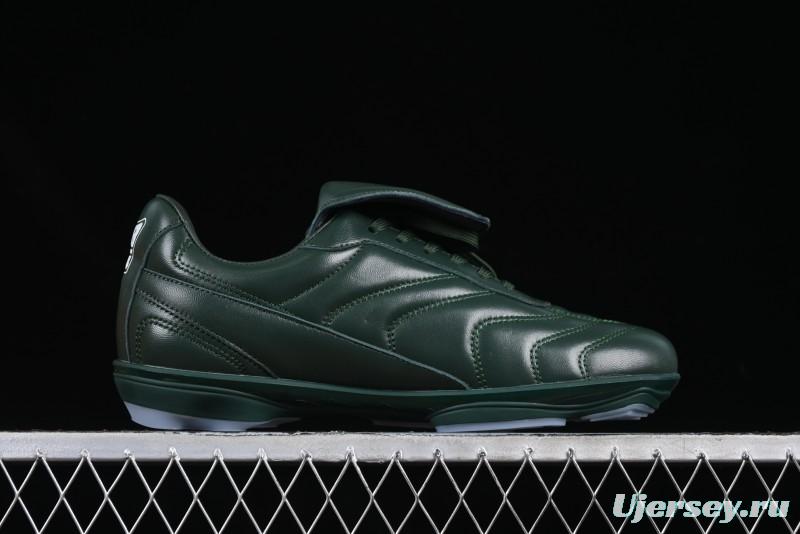 Louis Vuitton Footprint Soccer 2025 Spring Summer Collection Round Toe Lace-Up Low Top Lifestyle Casual Shoes - D.GREEN