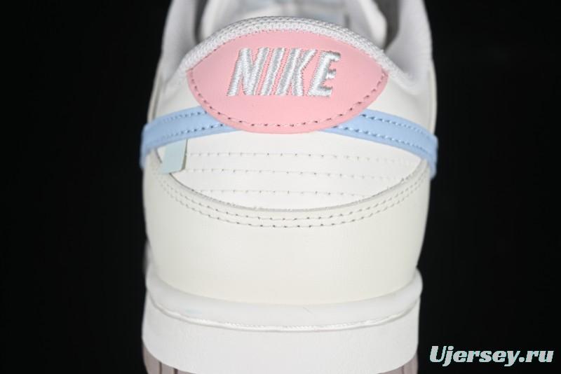 Nike Dunk Low "Pastel Panda" - Cream with Baby Blue & Pink Accents