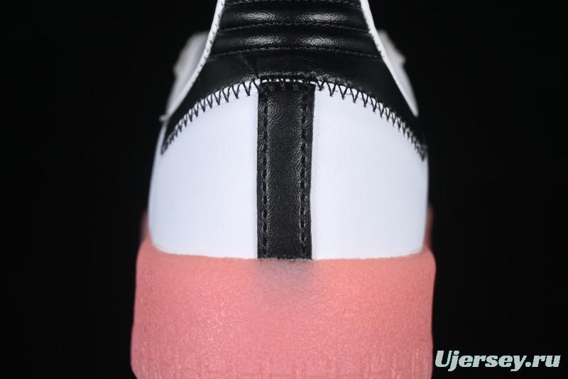 Adidas Samba Classic – White/Black with Pink Translucent Sole