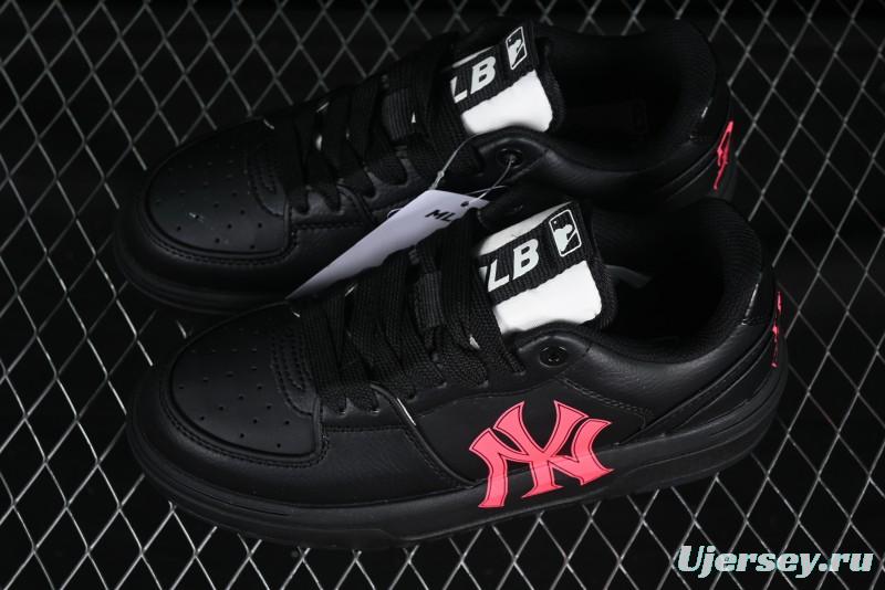 New York Yankees MLB Chunky Liner Custom Platform Sneakers in Neon Pink - 3ASXCA12N50WHS