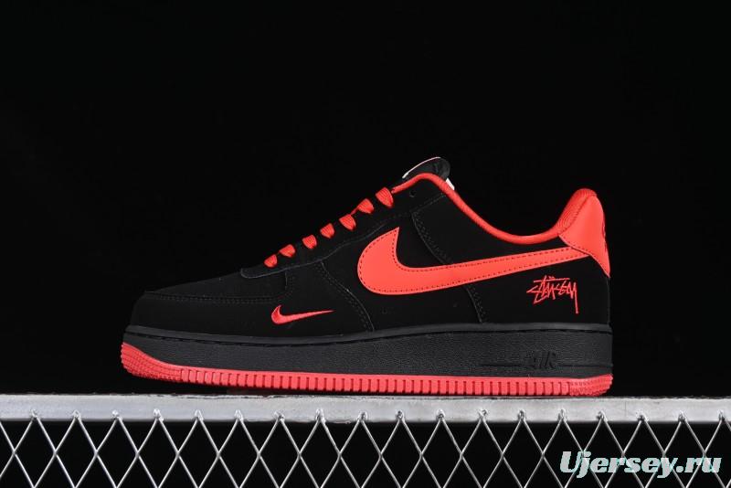 Nike Air Force 1'07 Low Stussy Collaboration Passion Orange Low-Top Casual Sneakers - DF0188-044
