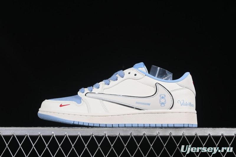 Nike Travis Scott x Fragment Design x Air Jordan 1 Low OG SP Casual Sneakers - XS7089-528