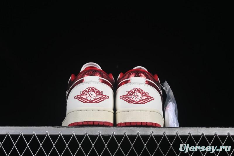 Nike Air Jordan 1 Low AJ1 White Red Low Top Casual Sneakers - HJ9338-106