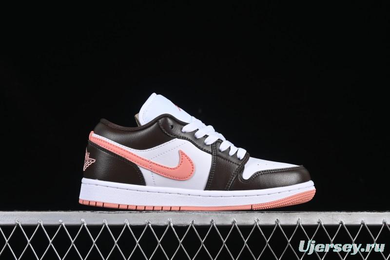 Nike Air Jordan 1 Low AJ1 Mocha Pink Casual Lifestyle Sneakers - DC0774-182