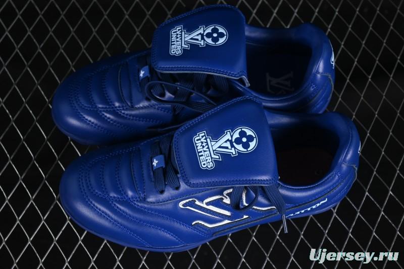 Louis Vuitton Footprint Soccer Low-Top Lifestyle Sneakers Blue - AJF6