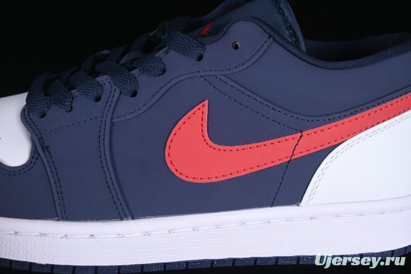 Nike Air Jordan 1 Low AJ1 Patriot Blue Red Low-Top Casual Lifestyle Sneakers - CZ8454-400