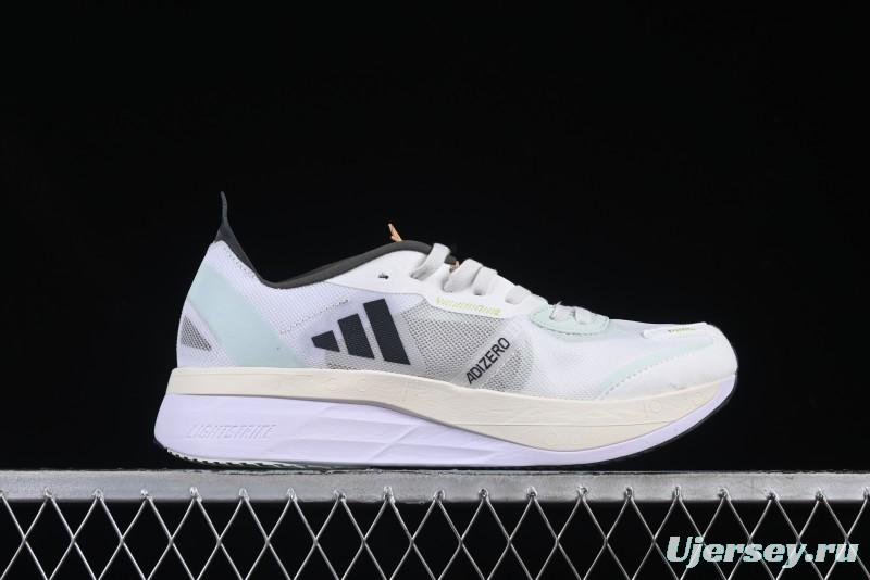 Adidas Lightstrike Pro Running Shoes - White/Black Neon Edition