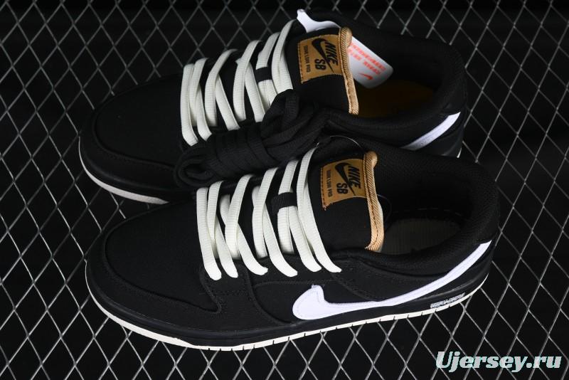 Nike SB Dunk Low Premium Skateboarding Shoes in Black and White - FN5880-001