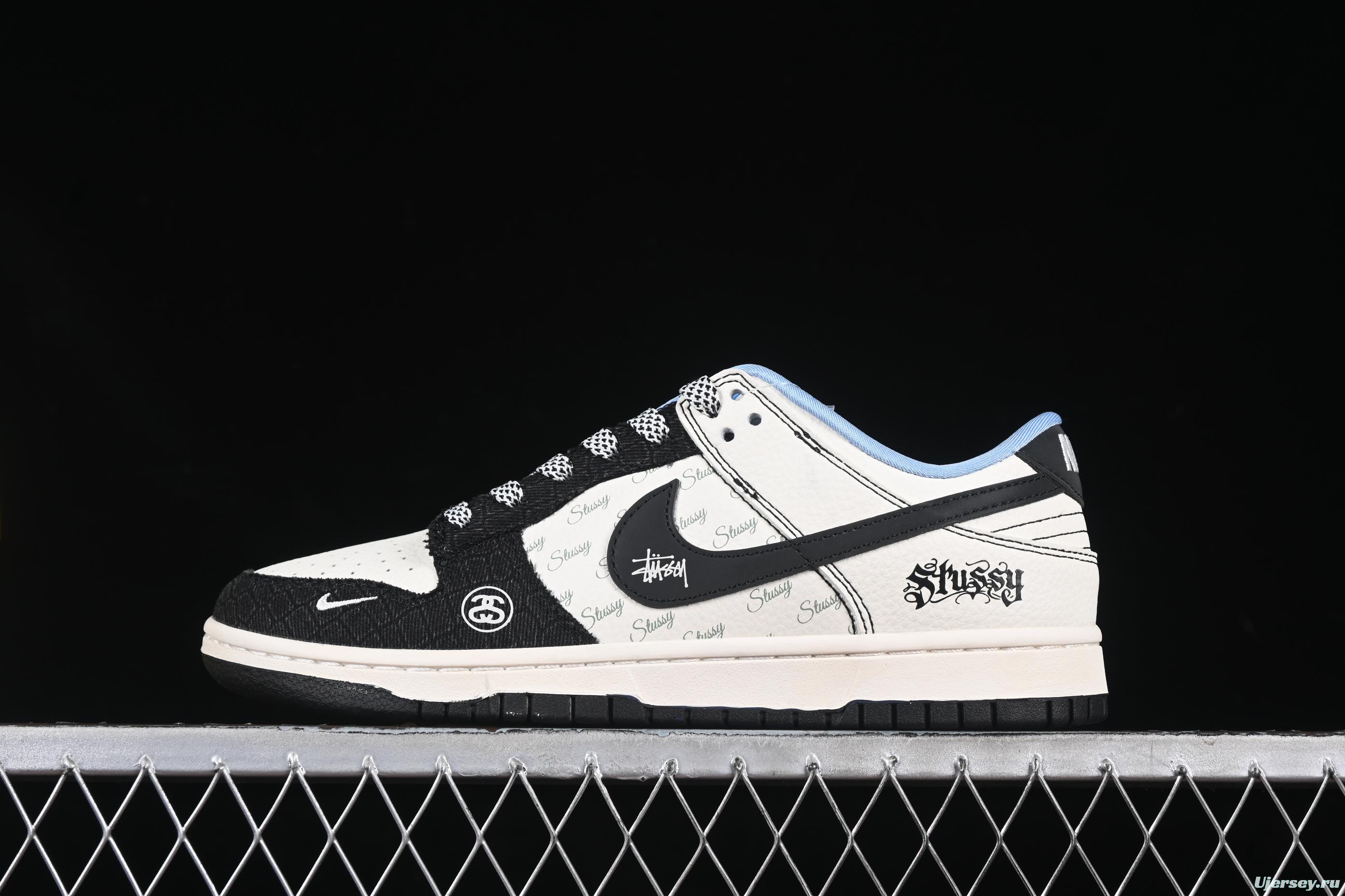 Stussy x Nike SB Dunk Low "Black and White" Limited Edition Sneakers