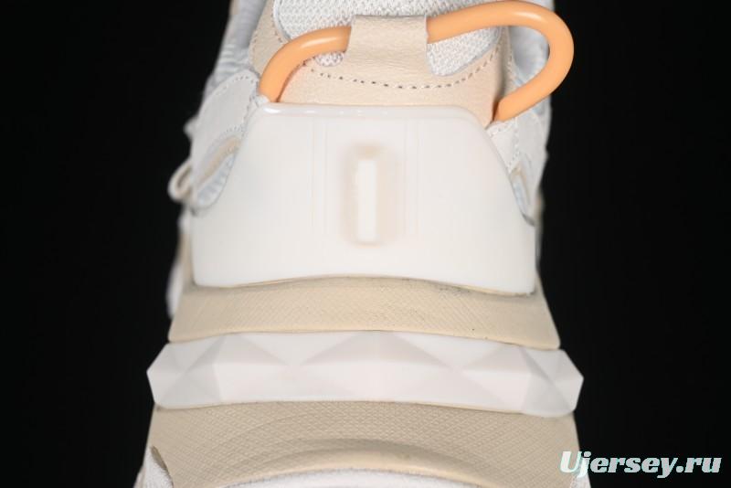 Men's Chunky Trail-Inspired Sneakers - Beige & White