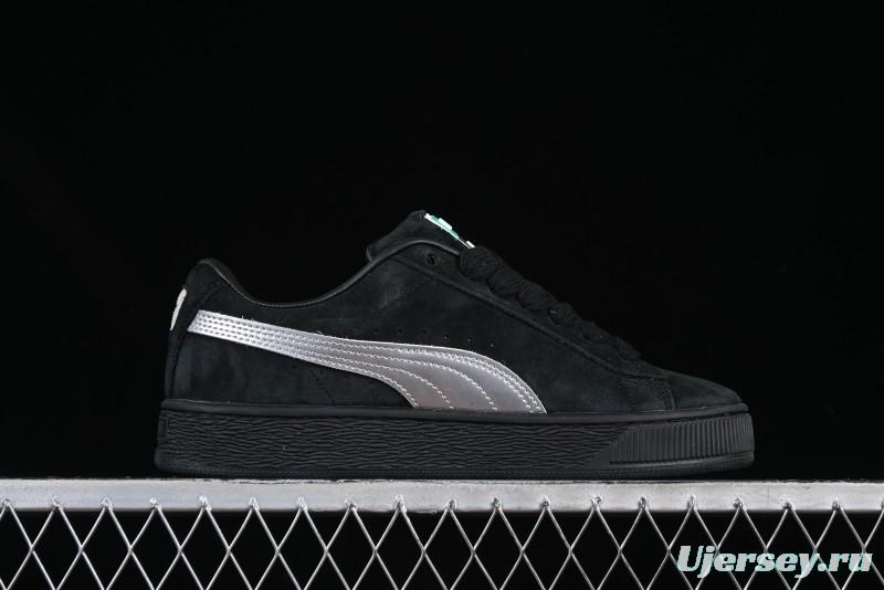 PUMA Suede XL Classic Men's Sneakers - Black with Metallic Silver Accents