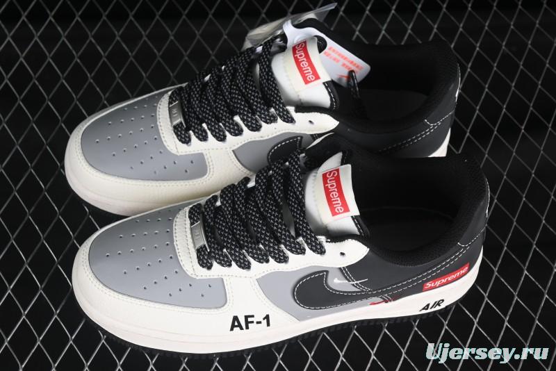 Nike Air Force 1'07 Low Supreme Casual Sneakers in Beige Grey Black - HH7518-055