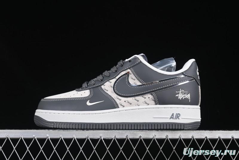 Nike Air Force 1'07 Low Stussy Collaboration Star Dust Grey Low-Top Casual Sneakers - XZ6188-229