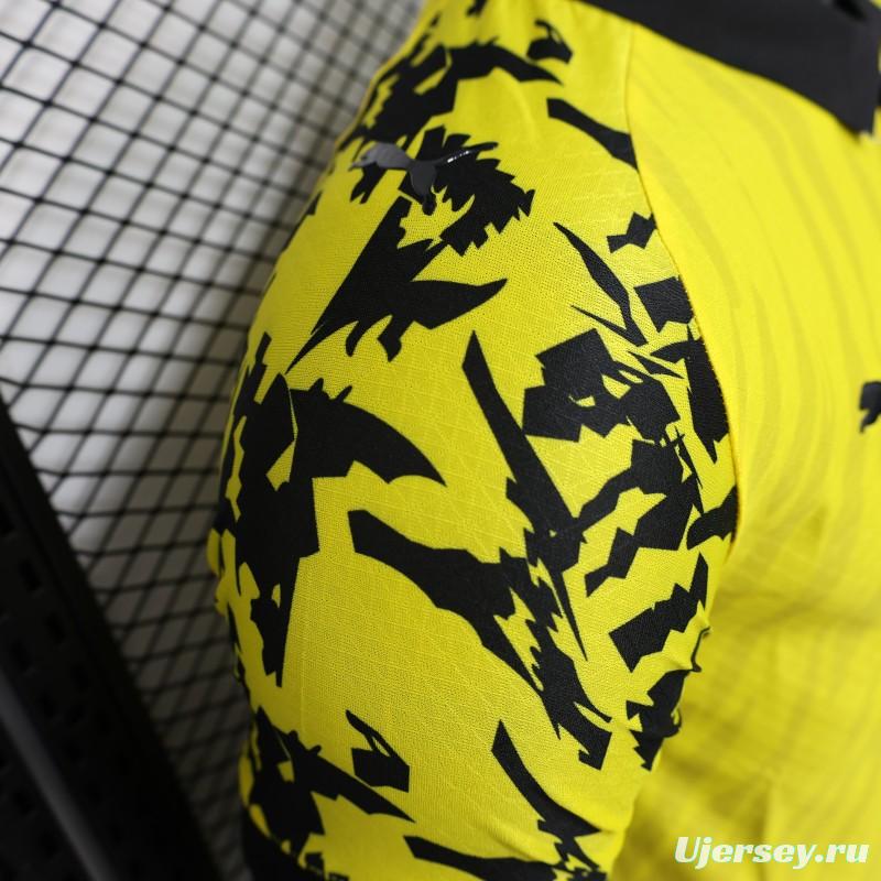 Player Version 25/26 Borussia Dortmund Yellow with Black Pattern Jersey