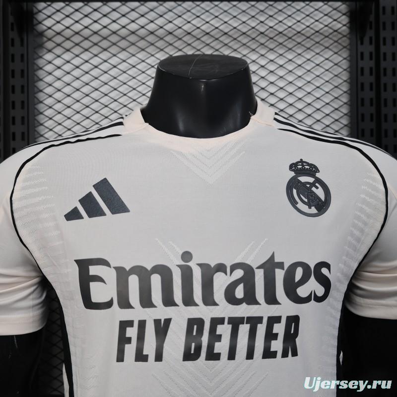Player Version 25/26 Real Madrid White with Textured Pattern Jersey