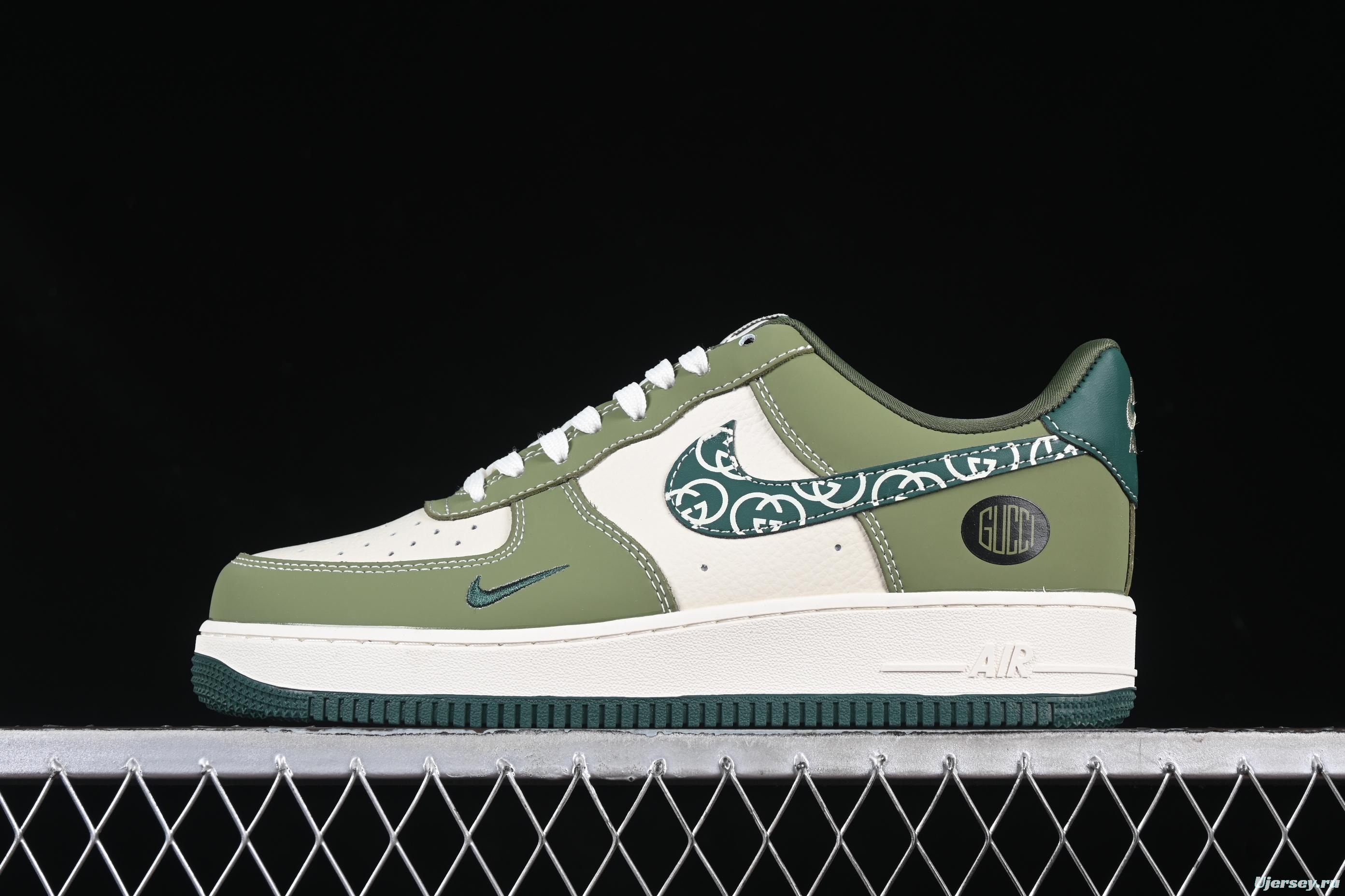 Nike Air Force 1'07 Low Gucci Collaboration Green Paisley Swoosh Casual Sneakers - KK1988-063
