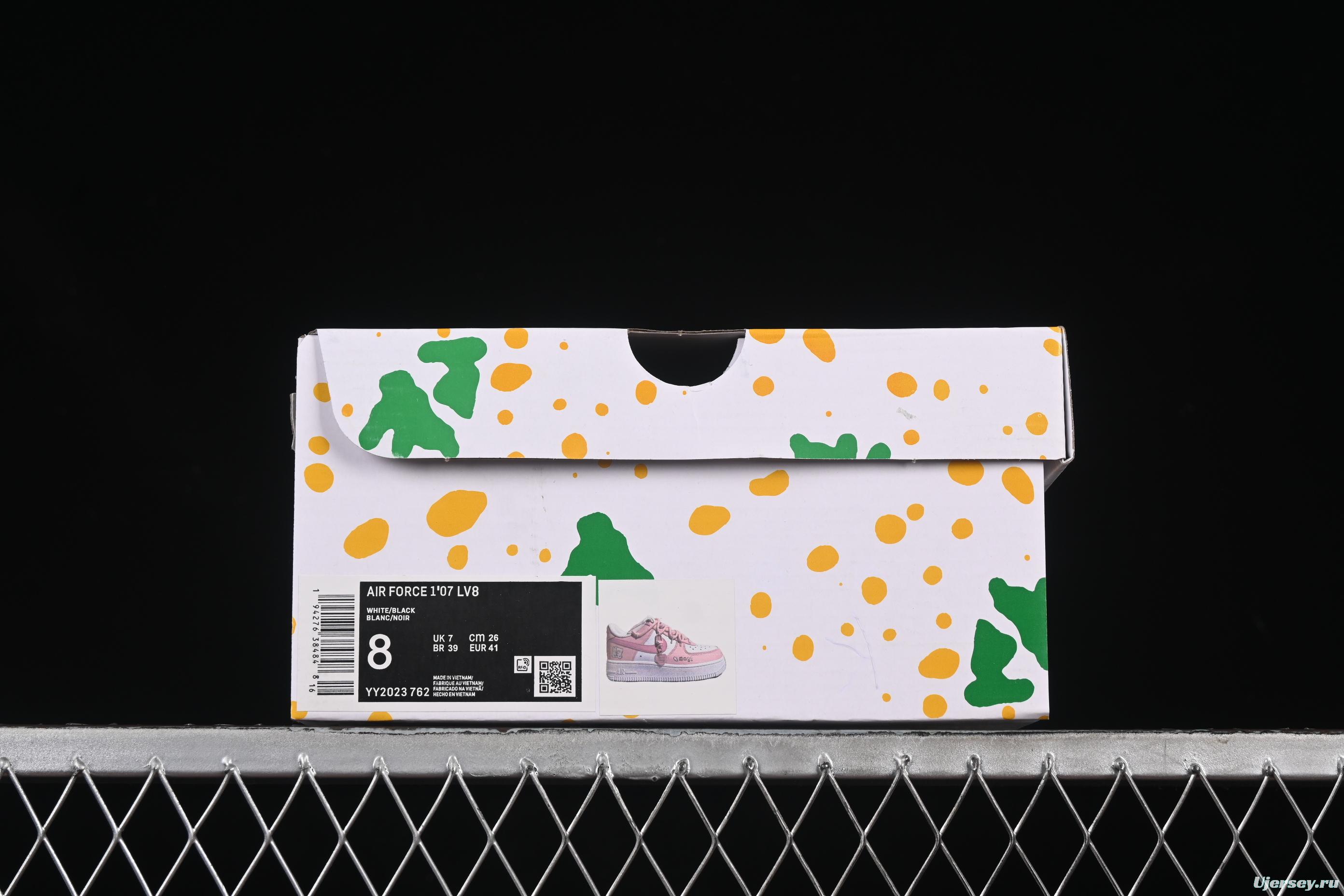 Nike Air Force 1'07 Low Pink Lover Casual Sneakers with Cartoon Patterns - YY2023-762